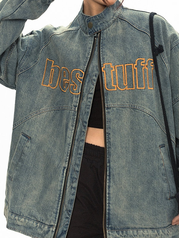 Badge Embroidery Patchwork Jacket