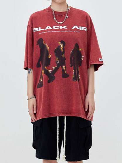Animal Print Oversized Short Sleeve Tee