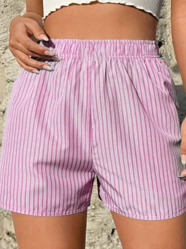 Casual Striped Print Shorts