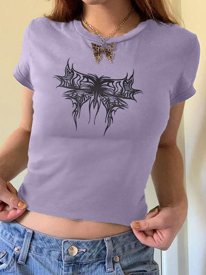 Butterfly Print Short Sleeve Tee