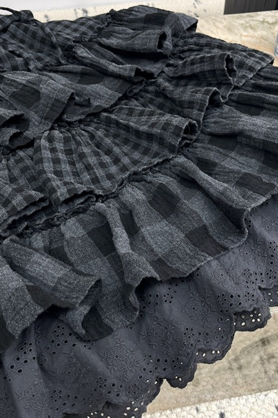 Subculture Fold-Over Waist Cake Skirt