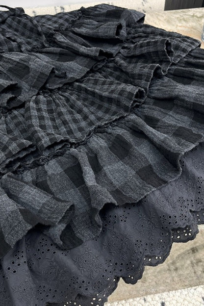 Subculture Fold-Over Waist Cake Skirt