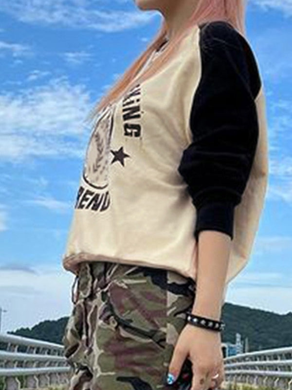 Raglan Sleeve Oversized Short Sleeve Tee