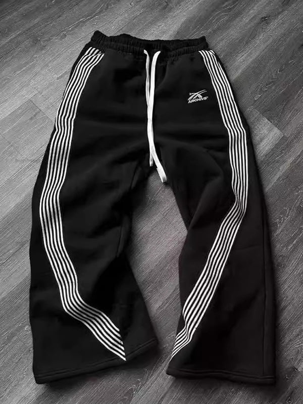 Vintage Solid Print Sweatpants