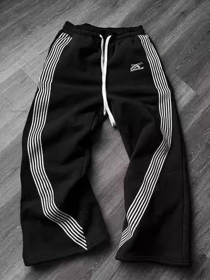 Vintage Solid Print Sweatpants