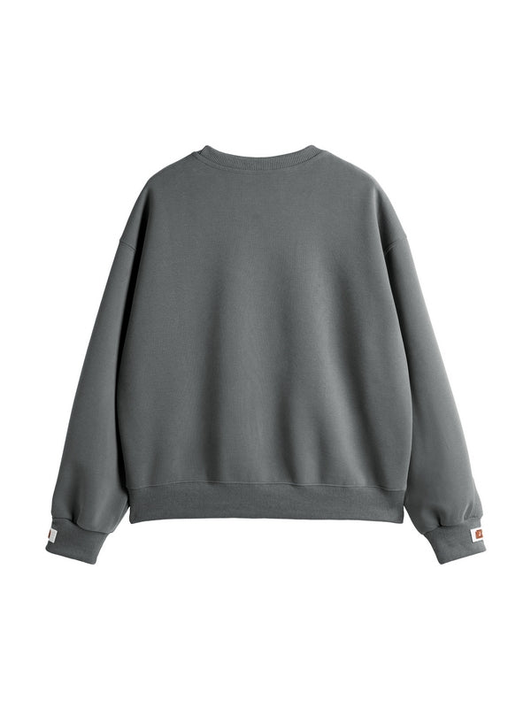 Solid Color Sleeve Embellished Oversized Hoodie