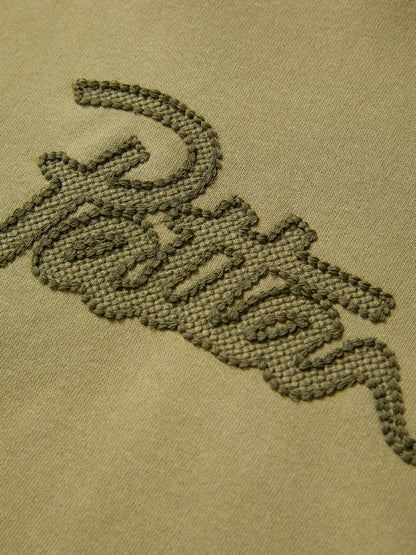 Letter Embroidery Drawstring Oversized Hoodie