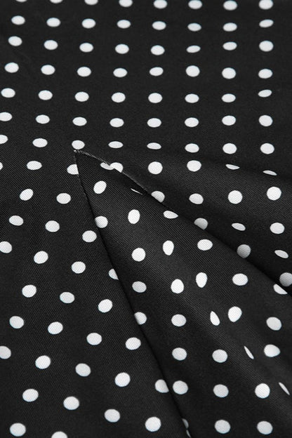 Contrast Polka Dot Fishtail Skirt