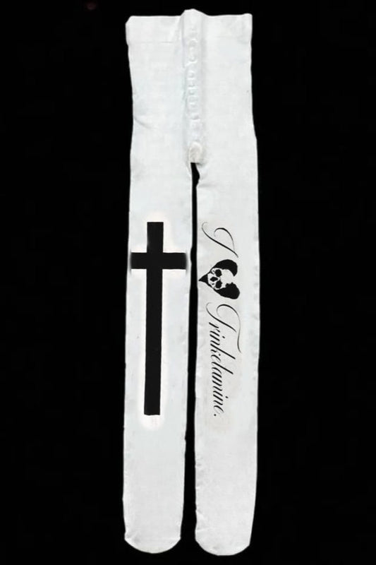 Gothic Punk Skull Print Socks