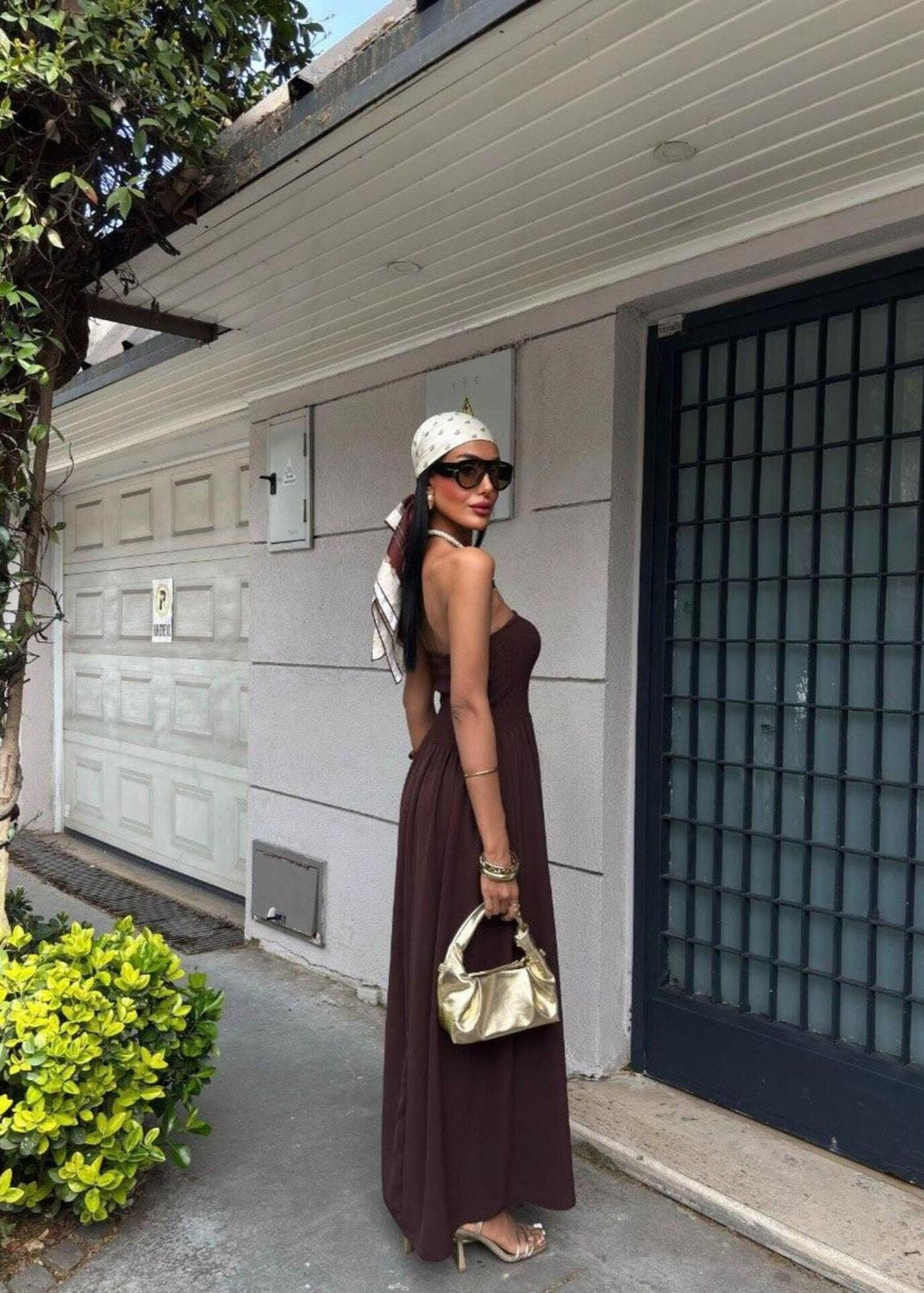 Lemon Daylight – Strapless Smocked Maxi Dress