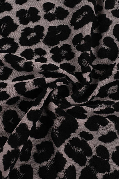 Sheer Vintage Leopard Crop Top