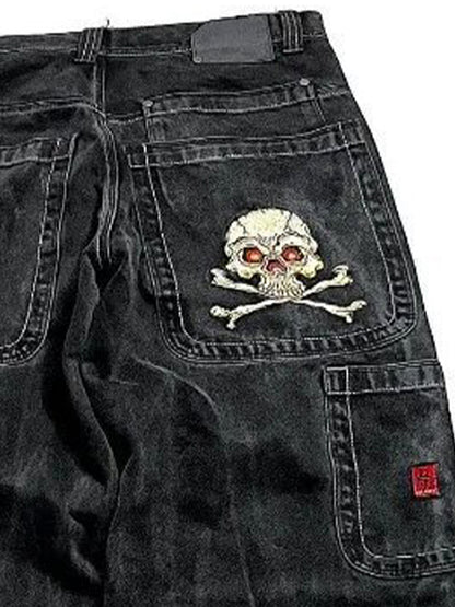 Retro Embroidery Hip Hop Street Boyfriend Jeans