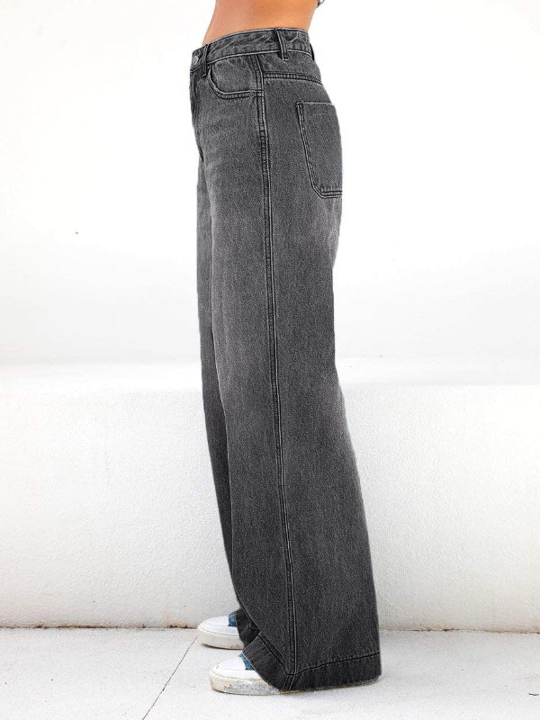 Washed Vintage Blue Versatile Boyfriend Jeans