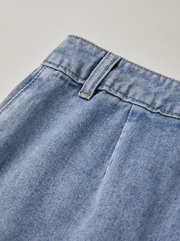 Vintage Blue Micro Denim Skirts