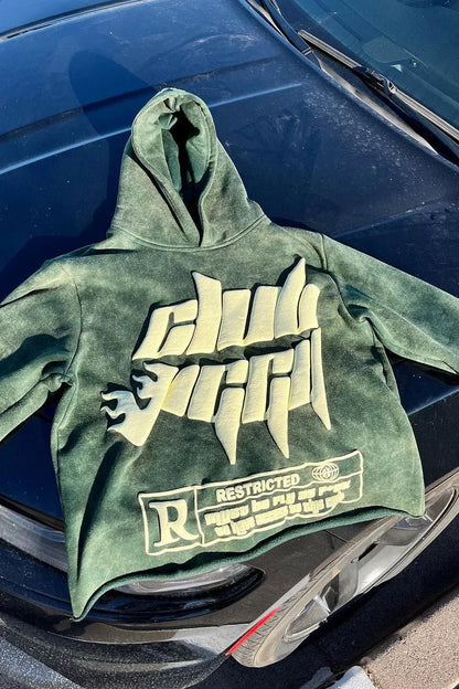 Graphic Print Oversized Hoodie