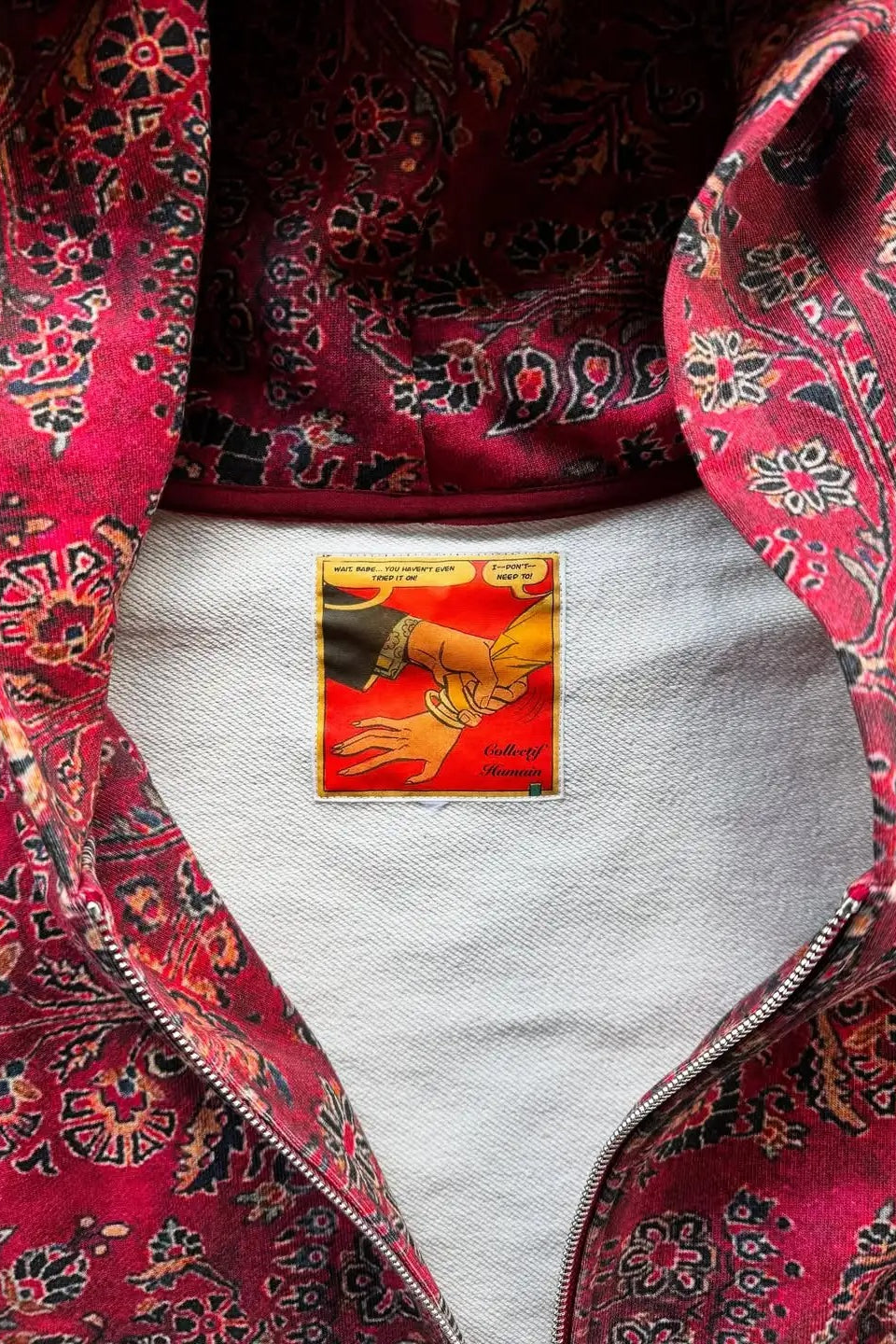 Gothic Full Pattern Printed Zipper Hoodie