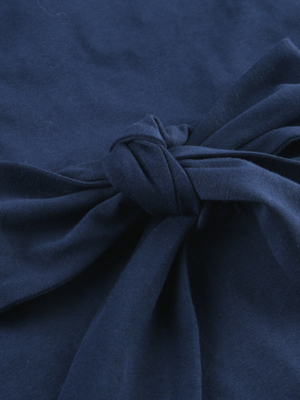 Strappy Bow Short Sleeve Tee