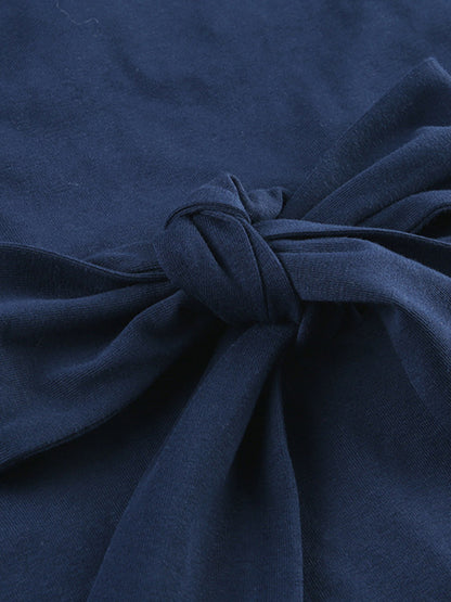 Strappy Bow Short Sleeve Tee