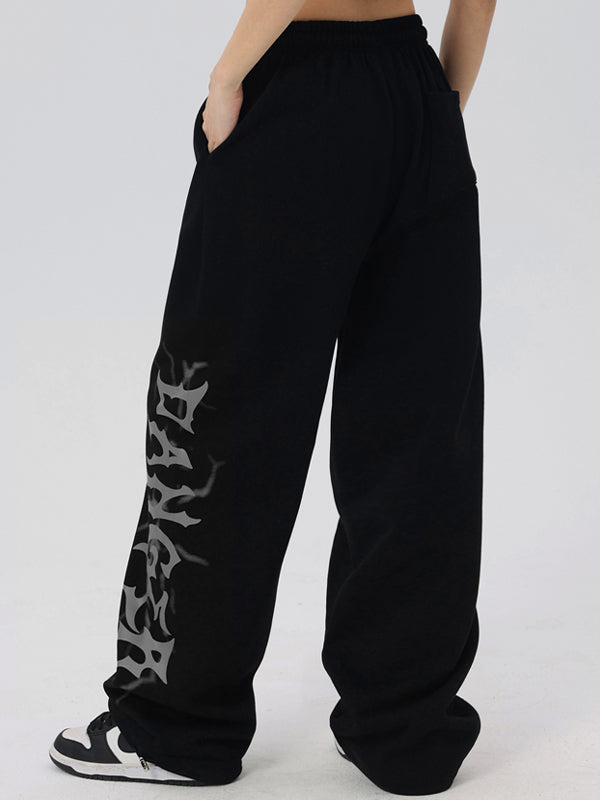 Vintage Hiphop Alphabet Graphic Baggy Sweatpants