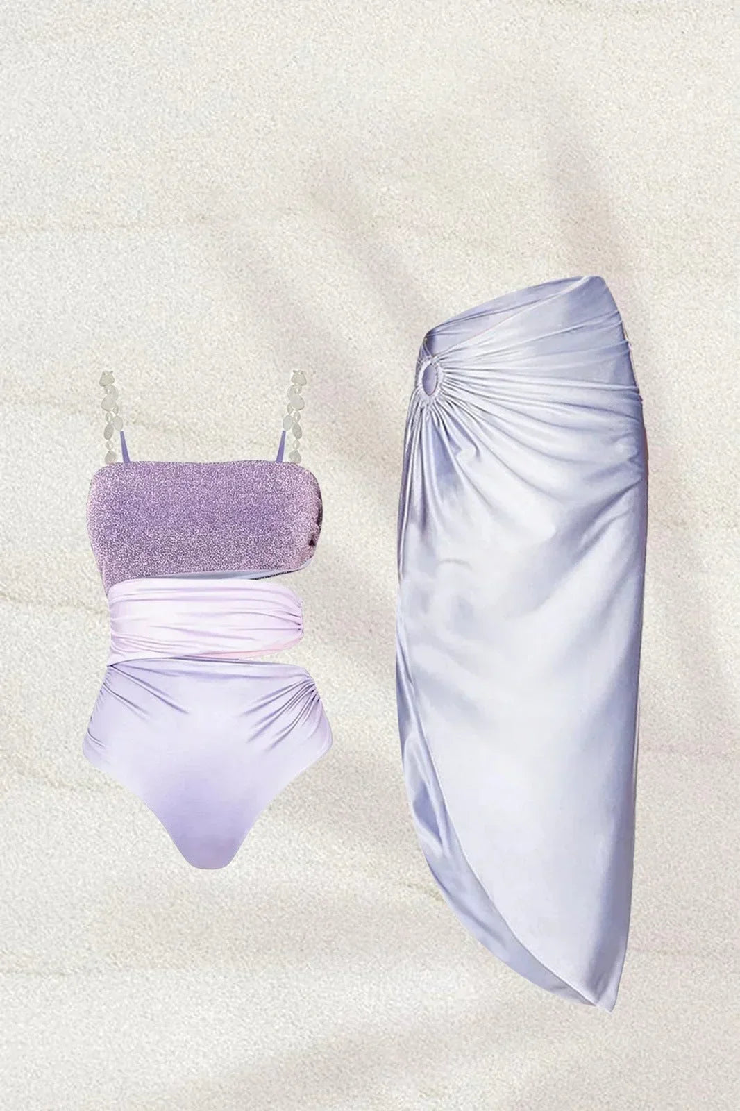 Conjunto de baño de dos piezas con recortes Carlin