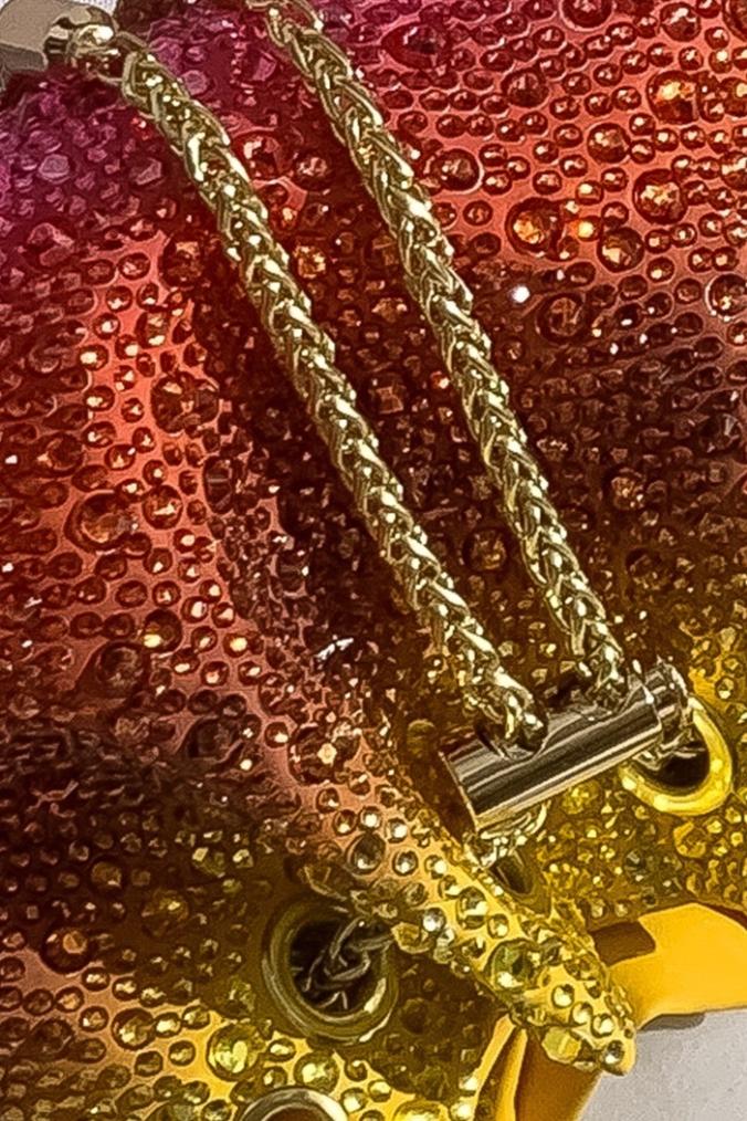 Bolso tipo cubo con asa de lazo Carlin Diamente