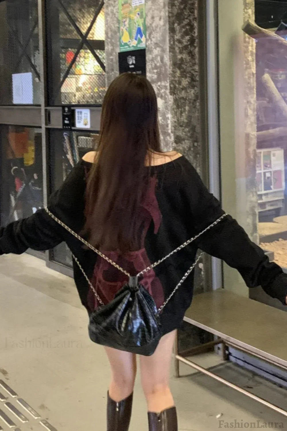 Casual Off-Shoulder Fleece Hoodie