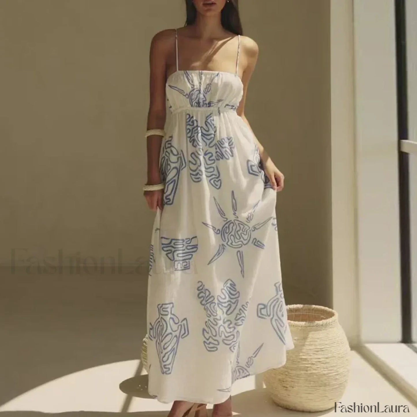 Casual Pleated Swing Dress Off Shoulder Floral Print Beach Floral Dress