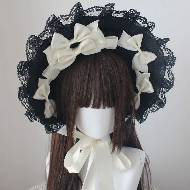 Diablo Kills Gothic Lolita Flat Bonnet Hat