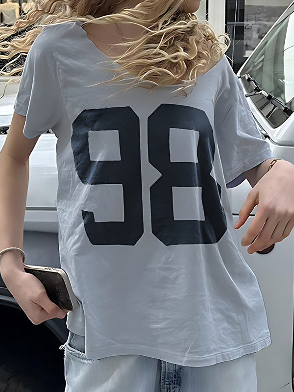 Digital Print Oversized Short Sleeve Tee
