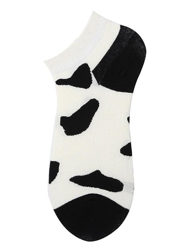 Anckle Socks Low Cut Socks Office Work Daily Animal Dot Spandex Nylon Cotton Basic Casual Classic 1 Pair for Women
