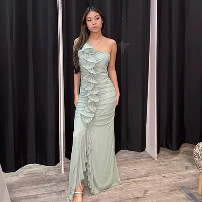 Ruffles And Champagne Dress
