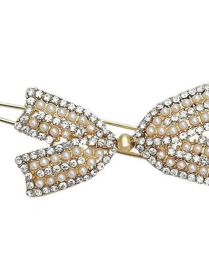 1PC Girls' Hair Clip For Party Evening Birthday Glitter Imitation Pearl Rhinestone Alloy for Women
