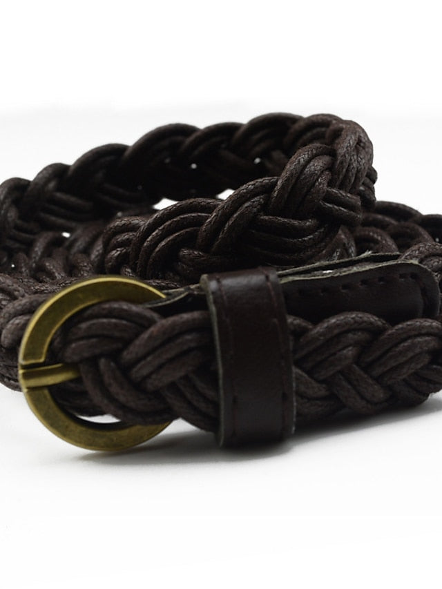 Skinny Belt Party Street Dailywear Daily Black White Belt Pure Color Fabric Brown  Fall Winter Spring for Women