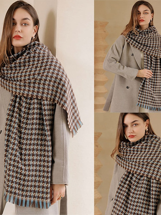 Scarves Shawl Daily Holiday Polyester Vintage Retro Warm Casual / Daily 1 PC for Women