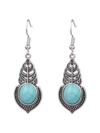 1 Pair Hanging Earrings For Daily Alloy Classic Totem Series for Women