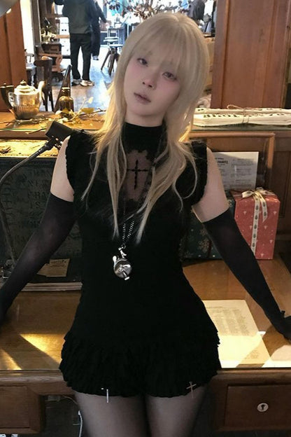 Gothic Cutout Slim Fit Tank Top