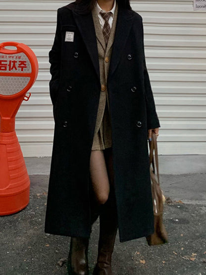 Preppy Double Breasted Longline Jacket