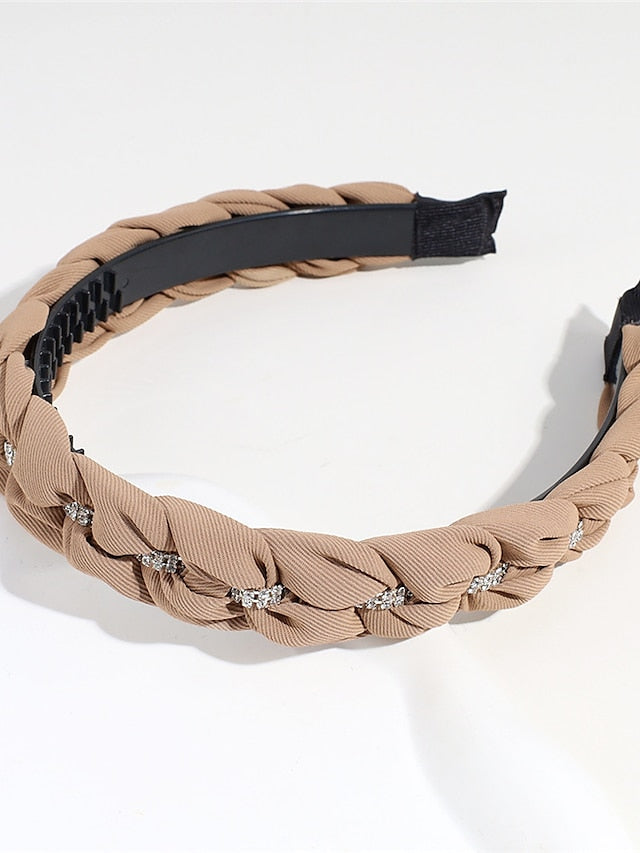 1PC Headbands Reinstone Headband For Daily Holiday Fabric Black for Women