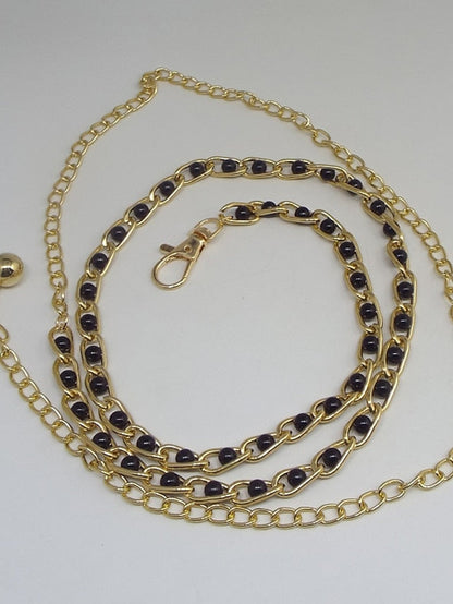 Chain Belt Metal Chain Metal Bucke Geometric Formal Party Daily Green White Black Blue for Women