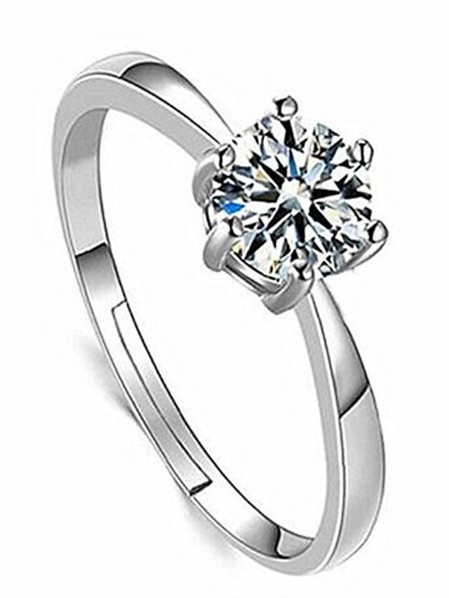 Wedding Ring For Anniversary Party Evening Gift Imitation Diamond Alloy Classic for Women