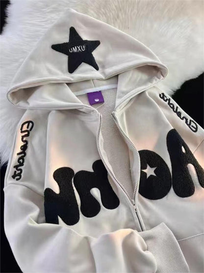 Y2K Oversize Hoodie with Letter Print