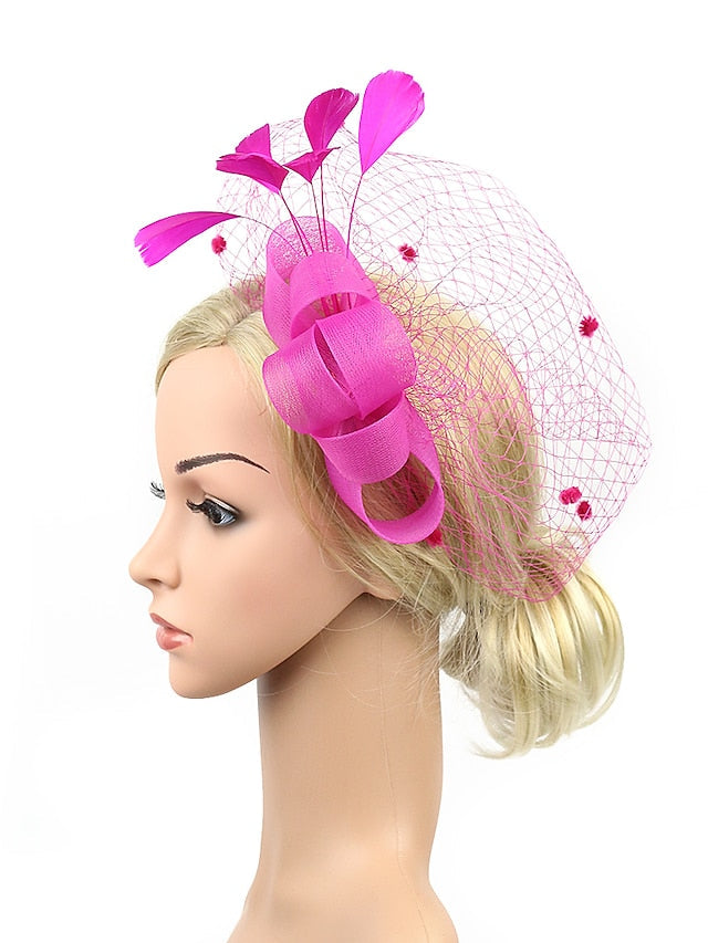 Hair Clip Textured Party Flower Headwear / Wedding / Party Evening / Red / Blue / Green for Women