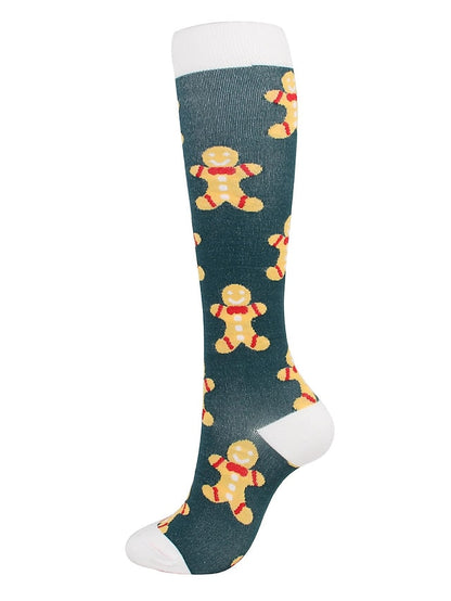 Unisex Knee High Socks Christmas Gift Cycling / Bike Multi Color Spandex Nylon Sporty Casual Classic Warm Cute Sports 1 Pair for Women