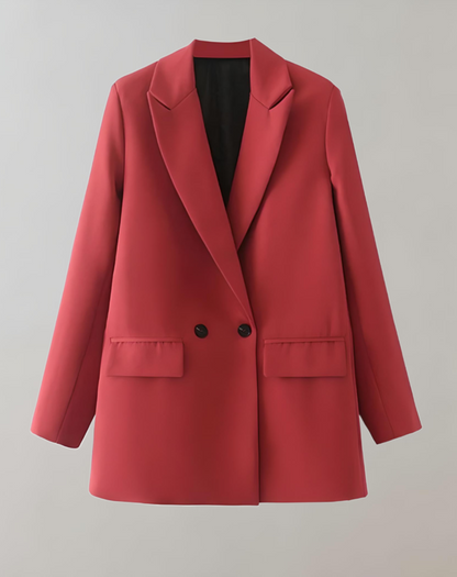Women's Loose Fit Blazer with Buttons and Lapel | Great for Casual Days