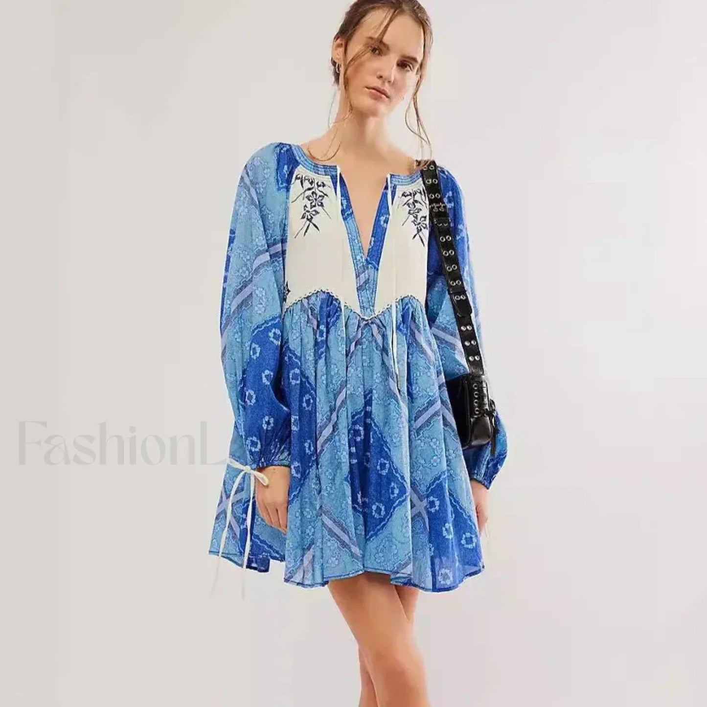 Chiffon Floral Tunic Boho Dress