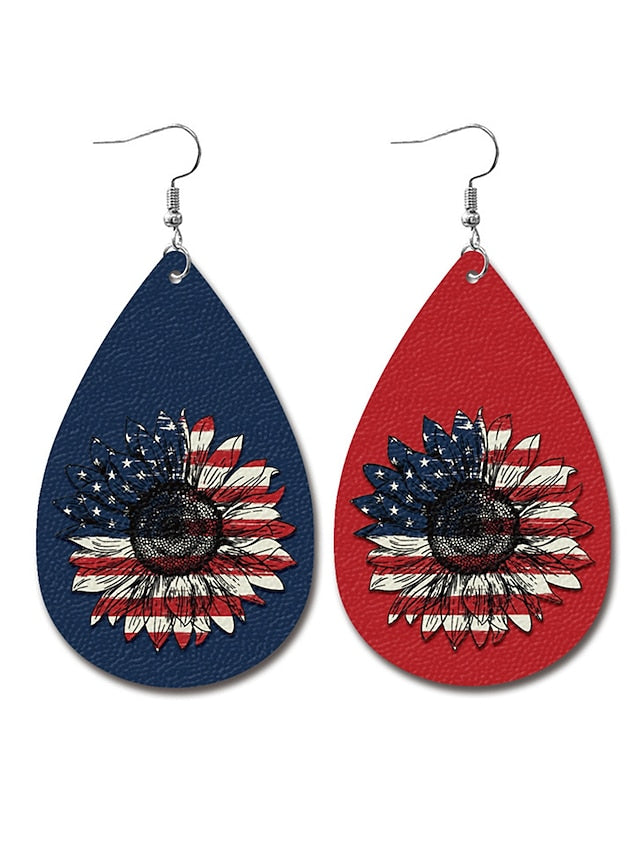 Earrings Fashion Outdoor National Flag Earring for Women