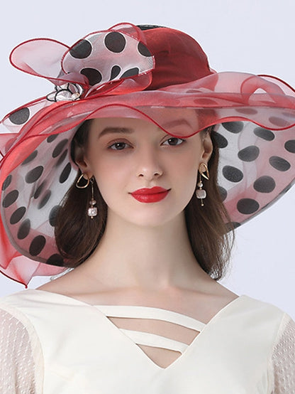 Hat Bucket Hat Sun Hat Green Black Purple Party Outdoor Dailywear Floral Floral Polka Dot Portable Windproof Comfort for Women