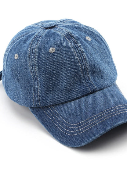 1pcs Summer Cap Women Ponytail Baseball Hat Fashion Hats Men Solid Denim Baseball Cap Cotton Outdoor Simple Visor Jeans Cap for Women