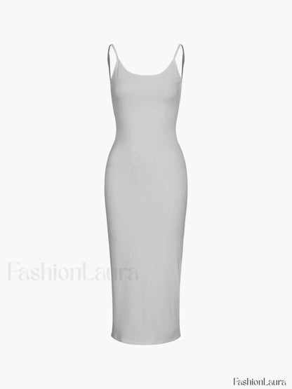 Classic Open Graceful Back Midi Dress