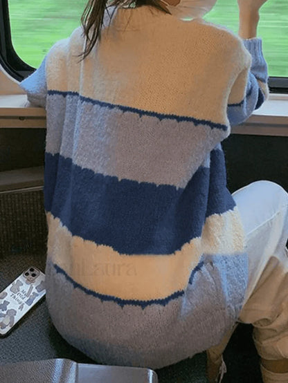 Color Block Striped Sweater